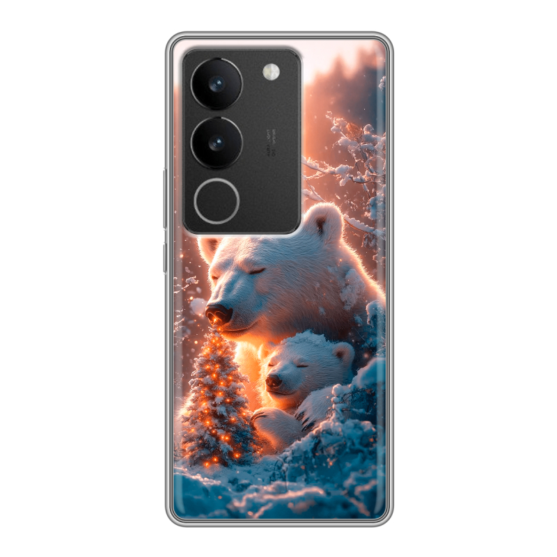 Силиконовый чехол на Vivo S17 с принтом Новый год Силиконовый чехол на Vivo S17 с принтом Новый год