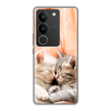 Силиконовый чехол на Vivo S17 Pro с принтом Котята Силиконовый чехол на Vivo S17 Pro с принтом Котята