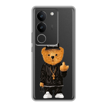 Силиконовый чехол на Vivo S17 Pro с принтом Плюшевый медведь