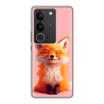 Силиконовый чехол на Vivo S17 Pro с принтом милая лиса Силиконовый чехол на Vivo S17 Pro с принтом милая лиса