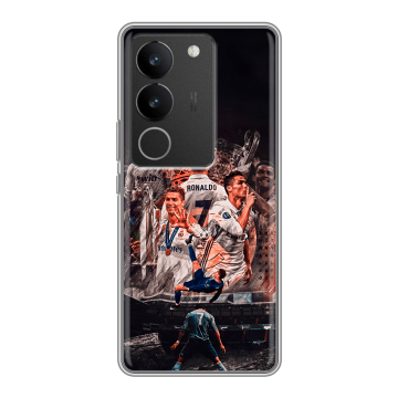 Силиконовый чехол на Vivo S17 Pro с принтом Реал Роналдо Real Ronaldo Силиконовый чехол на Vivo S17 Pro с принтом Реал Роналдо Real Ronaldo