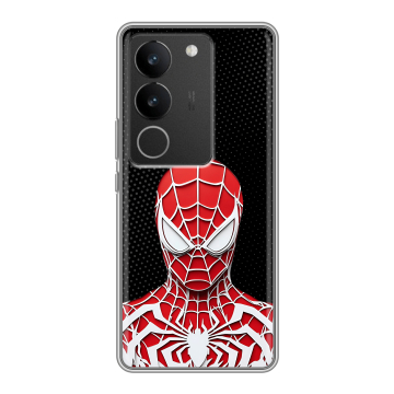 Силиконовый чехол на Vivo S17 Pro с принтом человек паук spiderman Силиконовый чехол на Vivo S17 Pro с принтом человек паук spiderman