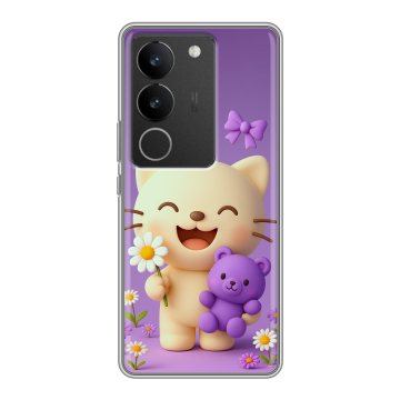 Силиконовый чехол на Vivo S17 Pro с принтом для девочек