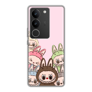 Силиконовый чехол на Vivo S17 Pro с принтом Лабубу