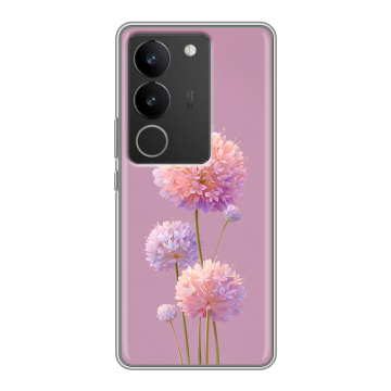 Силиконовый чехол на Vivo S17 Pro с принтом Цветы Силиконовый чехол на Vivo S17 Pro с принтом Цветы