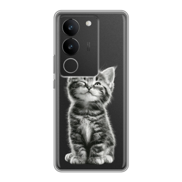 Силиконовый чехол на Vivo S17 Pro с принтом Котенок