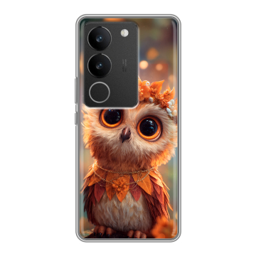 Силиконовый чехол на Vivo S17 Pro с принтом Милая сова Силиконовый чехол на Vivo S17 Pro с принтом Милая сова