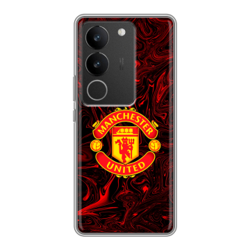 Силиконовый чехол на Vivo S17 Pro с принтом Manchester United Силиконовый чехол на Vivo S17 Pro с принтом Manchester United