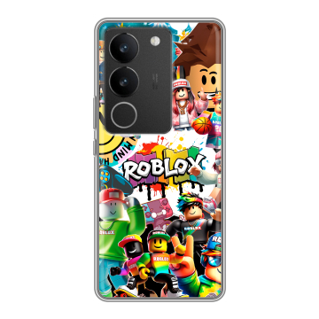 Силиконовый чехол на Vivo S17 Pro с принтом Roblox Роблокс Силиконовый чехол на Vivo S17 Pro с принтом Roblox Роблокс