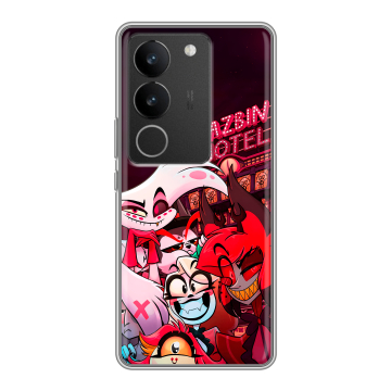 Силиконовый чехол на Vivo S17 Pro с принтом Hazbin Hotel Отель Хазбин