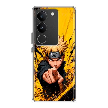 Силиконовый чехол на Vivo S17 Pro с принтом Naruto Наруто Силиконовый чехол на Vivo S17 Pro с принтом Naruto Наруто