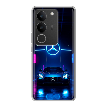 Силиконовый чехол на Vivo S17 Pro с принтом Mercedes Мерседес Силиконовый чехол на Vivo S17 Pro с принтом Mercedes Мерседес