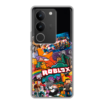 Силиконовый чехол на Vivo S17 Pro с принтом Roblox Роблокс Силиконовый чехол на Vivo S17 Pro с принтом Roblox Роблокс