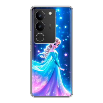 Силиконовый чехол на Vivo S17 Pro с принтом Холодное сердце Frozen Силиконовый чехол на Vivo S17 Pro с принтом Холодное сердце Frozen