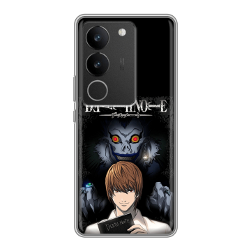 Силиконовый чехол на Vivo S17 Pro с принтом Death note Тетрадь смерти Силиконовый чехол на Vivo S17 Pro с принтом Death note Тетрадь смерти