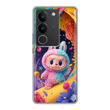 Силиконовый чехол на Vivo S17 Pro с принтом Labubu Лабубу Силиконовый чехол на Vivo S17 Pro с принтом Labubu Лабубу