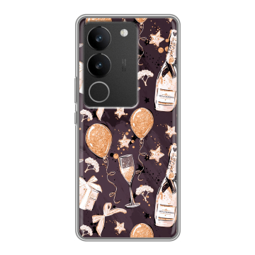 Силиконовый чехол на Vivo S17 Pro с принтом Новый год Силиконовый чехол на Vivo S17 Pro с принтом Новый год