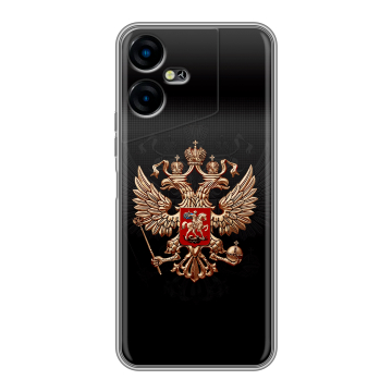 Силиконовый чехол на Tecno Pova Neo 3 с принтом Герб России Силиконовый чехол на Tecno Pova Neo 3 с принтом Герб России