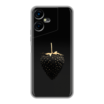 Силиконовый чехол на Tecno Pova Neo 3 с принтом Черная клубника Силиконовый чехол на Tecno Pova Neo 3 с принтом Черная клубника