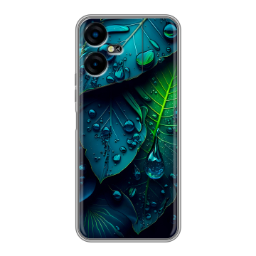 Силиконовый чехол на Tecno Pova Neo 3 с принтом Листья Силиконовый чехол на Tecno Pova Neo 3 с принтом Листья