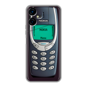 Силиконовый чехол на Tecno Pova Neo 3 с принтом Старый телефон Силиконовый чехол на Tecno Pova Neo 3 с принтом Старый телефон