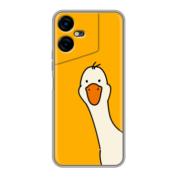 Силиконовый чехол на Tecno Pova Neo 3 с принтом Утка Силиконовый чехол на Tecno Pova Neo 3 с принтом Утка