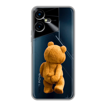 Силиконовый чехол на Tecno Pova Neo 3 с принтом Медведь Силиконовый чехол на Tecno Pova Neo 3 с принтом Медведь