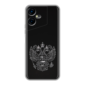 Силиконовый чехол на Tecno Pova Neo 3 с принтом Герб России Силиконовый чехол на Tecno Pova Neo 3 с принтом Герб России
