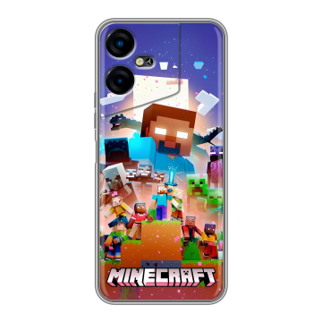 Силиконовый чехол на Tecno Pova Neo 3 с принтом Майнкрафт Minecraft Силиконовый чехол на Tecno Pova Neo 3 с принтом Майнкрафт Minecraft