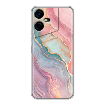 Силиконовый чехол на Tecno Pova Neo 3 с принтом розовый мрамор Силиконовый чехол на Tecno Pova Neo 3 с принтом розовый мрамор