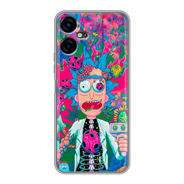 Силиконовый чехол на Tecno Pova Neo 3 с принтом Рик и Морти Rick Morty Силиконовый чехол на Tecno Pova Neo 3 с принтом Рик и Морти Rick Morty