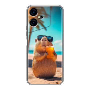 Силиконовый чехол на Tecno Pova Neo 3 с принтом Капибара Силиконовый чехол на Tecno Pova Neo 3 с принтом Капибара