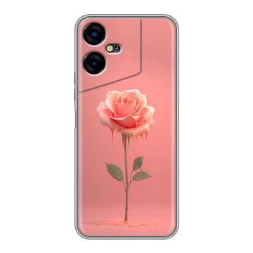 Силиконовый чехол на Tecno Pova Neo 3 с принтом Розовая роза