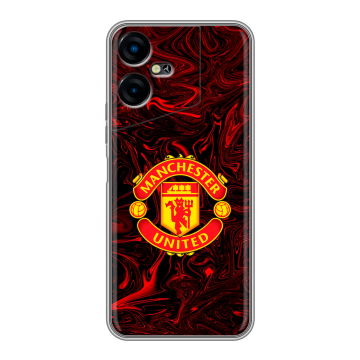 Силиконовый чехол на Tecno Pova Neo 3 с принтом Manchester United