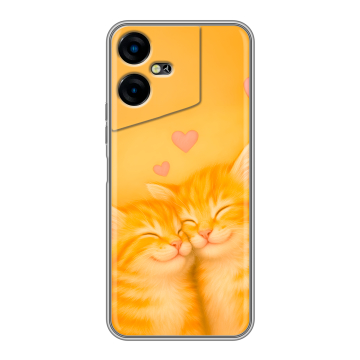 Силиконовый чехол на Tecno Pova Neo 3 с принтом Милые котята