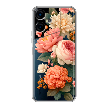 Силиконовый чехол на Tecno Pova Neo 3 с принтом цветы