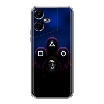 Силиконовый чехол на Tecno Pova Neo 3 с принтом Игра Кальмара