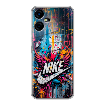 Силиконовый чехол на Tecno Pova Neo 3 с принтом Nike Найк Силиконовый чехол на Tecno Pova Neo 3 с принтом Nike Найк