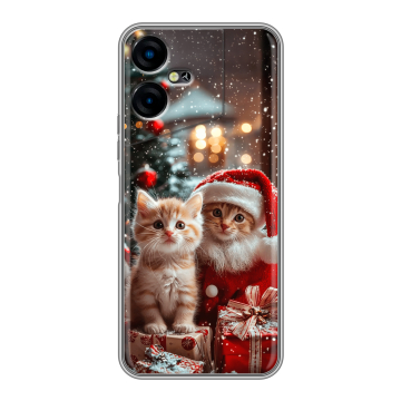 Силиконовый чехол на Tecno Pova Neo 3 с принтом Новый год