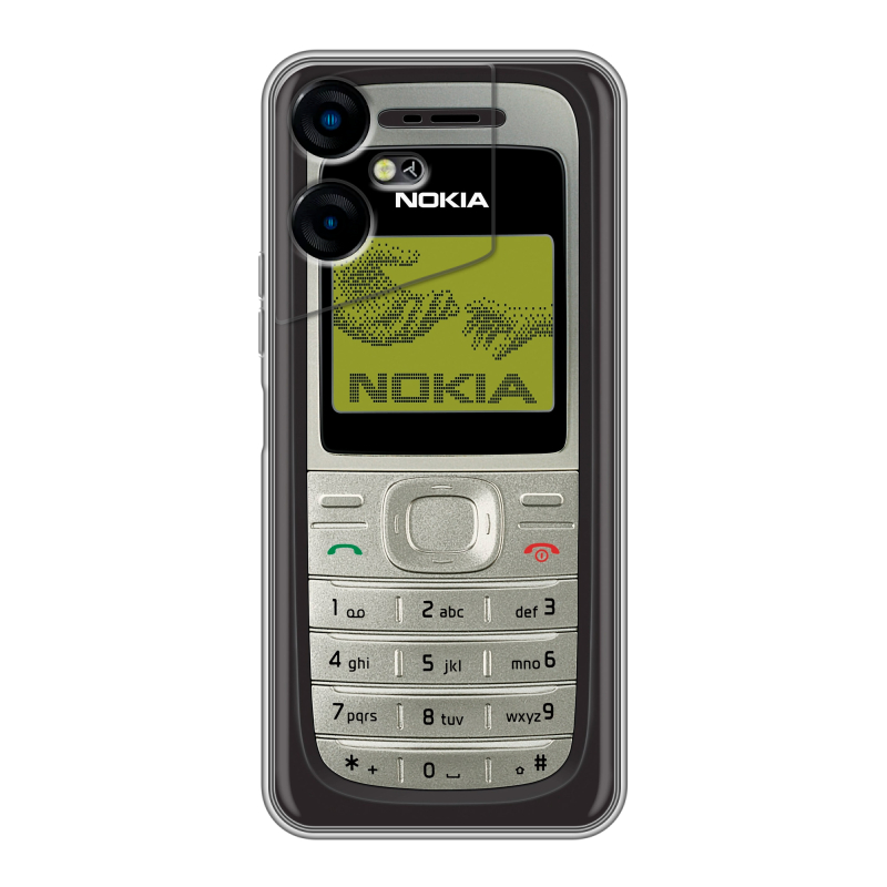 Силиконовый чехол на Tecno Pova Neo 3 с принтом Ретро Нокия Силиконовый чехол на Tecno Pova Neo 3 с принтом Ретро Нокия