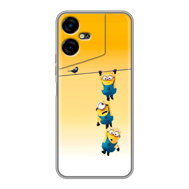Силиконовый чехол на Tecno Pova Neo 3 с принтом Миньоны Силиконовый чехол на Tecno Pova Neo 3 с принтом Миньоны
