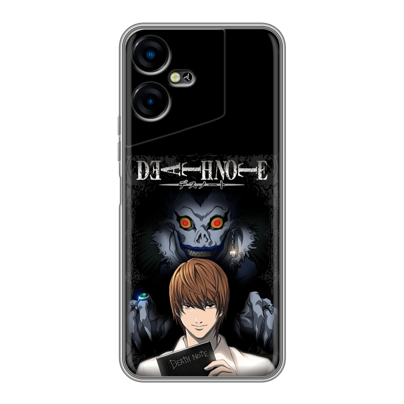 Силиконовый чехол на Tecno Pova Neo 3 с принтом Death note Тетрадь смерти Силиконовый чехол на Tecno Pova Neo 3 с принтом Death note Тетрадь смерти