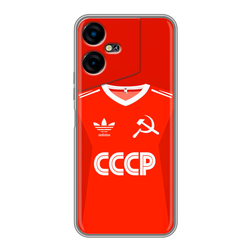 Силиконовый чехол на Tecno Pova Neo 3 с принтом Флаг Герб СССР Силиконовый чехол на Tecno Pova Neo 3 с принтом Флаг Герб СССР