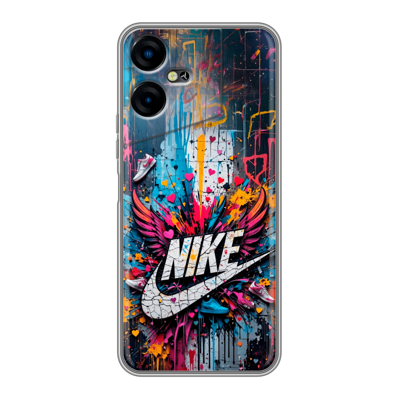 Силиконовый чехол на Tecno Pova Neo 3 с принтом Nike Найк Силиконовый чехол на Tecno Pova Neo 3 с принтом Nike Найк