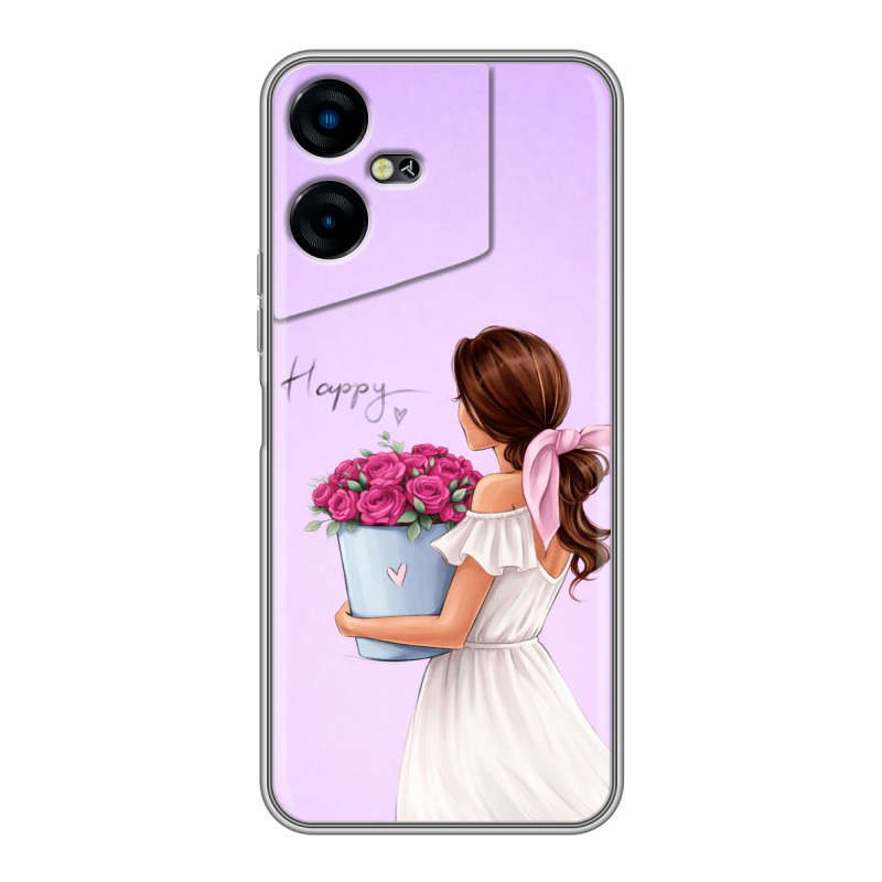 Силиконовый чехол на Tecno Pova Neo 3 с принтом женский Силиконовый чехол на Tecno Pova Neo 3 с принтом женский
