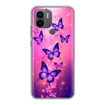 Силиконовый чехол на Xiaomi Poco C51 с принтом Бабочки Силиконовый чехол на Xiaomi Poco C51 с принтом Бабочки