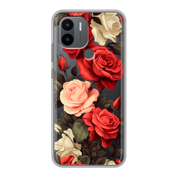 Силиконовый чехол на Xiaomi Poco C51 с принтом Розы