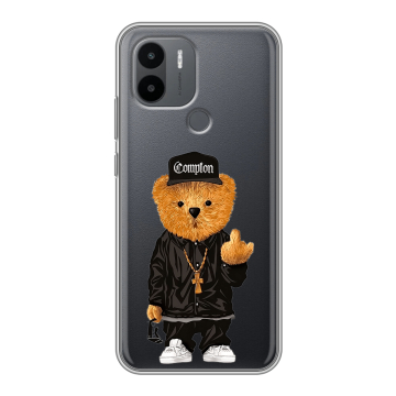 Силиконовый чехол на Xiaomi Poco C51 с принтом Плюшевый медведь