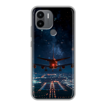 Силиконовый чехол на Xiaomi Poco C51 с принтом самолет