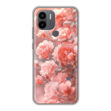 Силиконовый чехол на Xiaomi Poco C51 с принтом Розы цветы Силиконовый чехол на Xiaomi Poco C51 с принтом Розы цветы